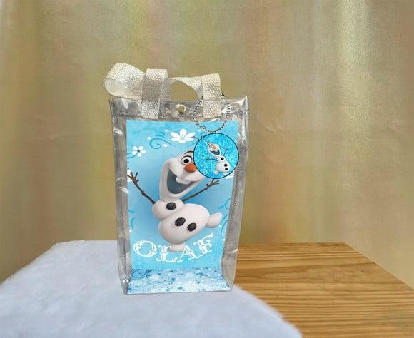 Sacola Transparente Olaf Personalizado