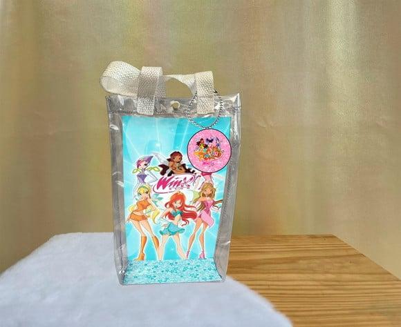 Sacola Transparente Clube das Winx Personalizado