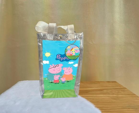 Sacola Transparente Pig Pepa Personalizado