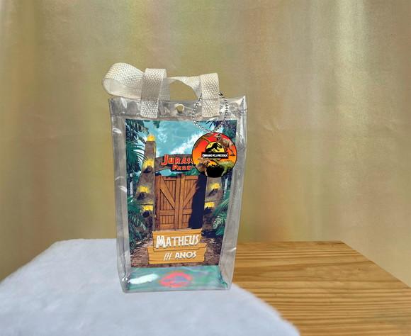 Sacola Transparente Jurassic Park Personalizado