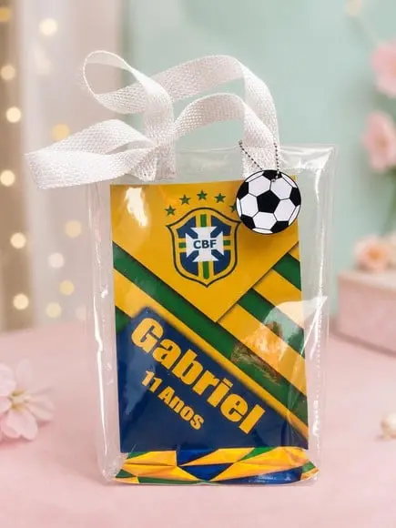 Sacola Transparente Brasil Personalizado