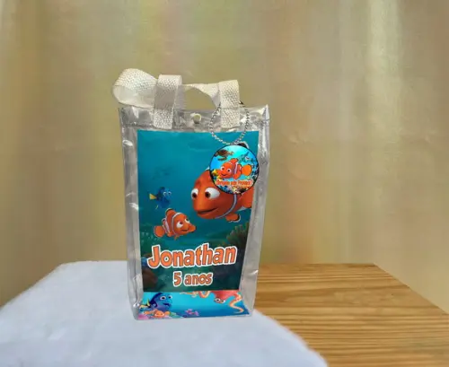 Sacola Transparente Procurando Nemo Personalizado