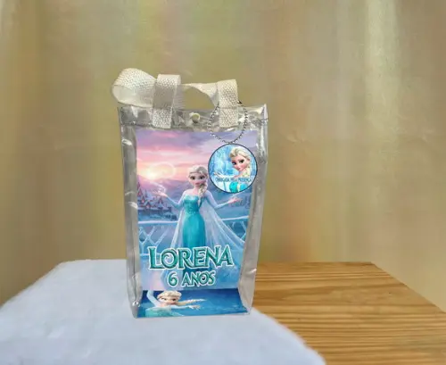 Sacola Transparente Elsa Personalizado