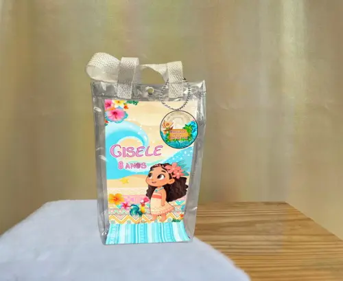 Sacola Transparente Moana Personalizado