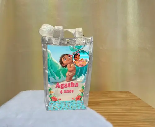 Sacola Transparente Moana Baby Personalizado