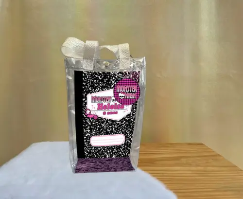 Sacola Transparente Monster High Personalizado