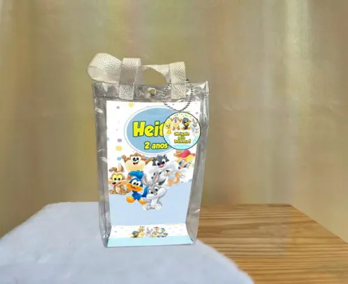 Sacola Transparente Baby Looney Tunes Personalizado