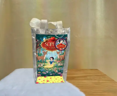 Sacola Transparente Branca de Neve Personalizado