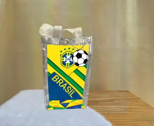 Sacola Transparente Brasil Personalizado