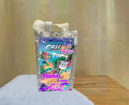 Sacola Transparente Misterios Animais Personalizado
