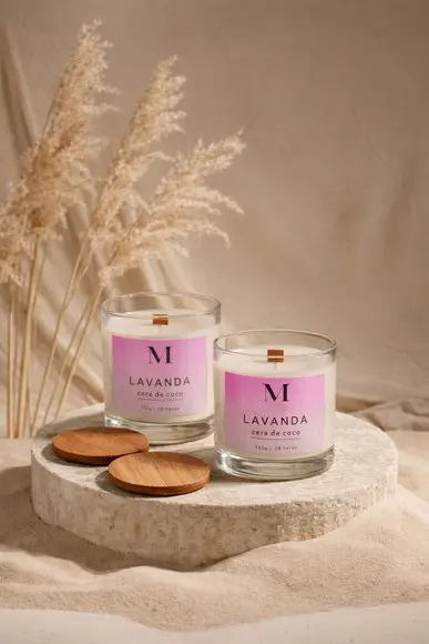 Vela Aromatizada Lavanda Personalizada