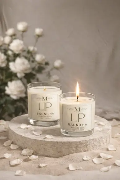 Vela Aromatizada Casamento Personalizada