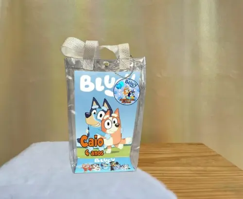 Sacola Transparente Bluey Personalizado