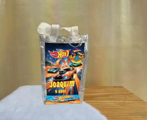 Sacola Transparente Hotwheels Personalizado