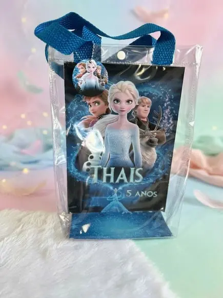 Sacola Transparente Frozen Personalizado