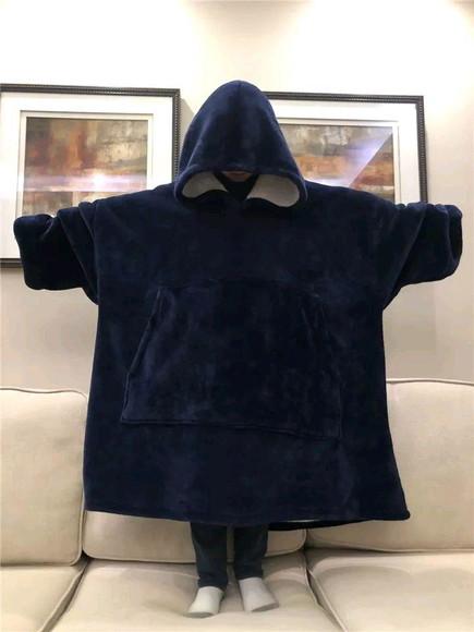 Casaco Veludo com Sherpa Capuz Bolsos Oversized