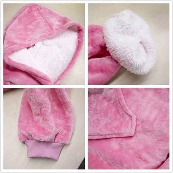 Casaco Veludo com Sherpa Capuz Bolsos Oversized