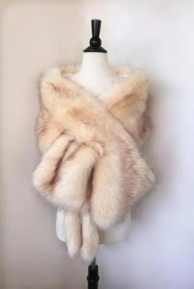 Estola Artesanal pelo Champagner Multicolor