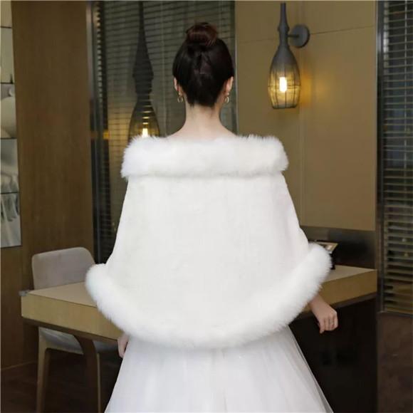 Estola de pelo Branco Off White Festa Noiva Casamento