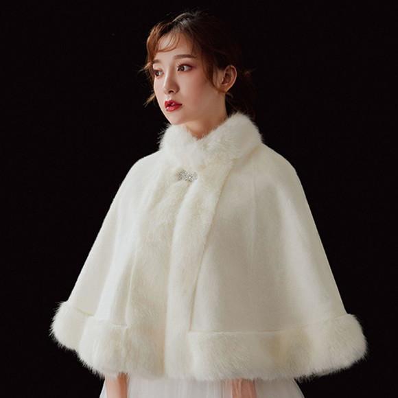 Estola Ponche Noiva Civil Pre Wedding Casamento