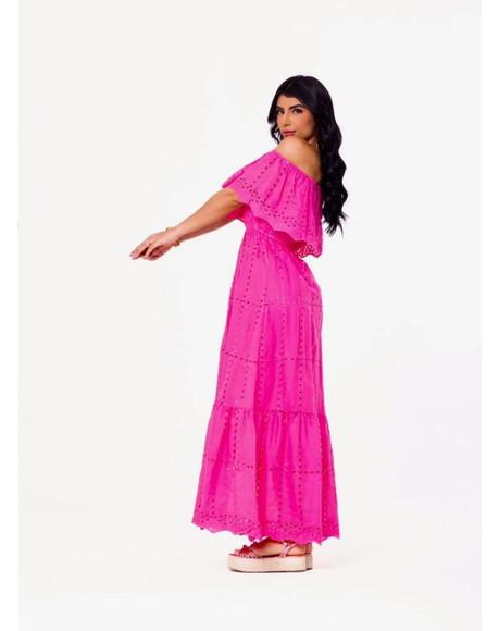 Vestido Bordado Laise Manga Ciganinha