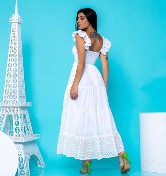 Vestido Branco Algodão Laise Réveillon