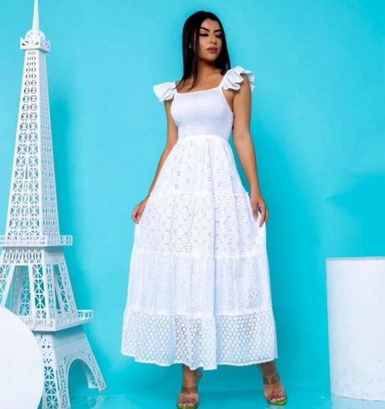 Vestido Branco Algodão Laise Réveillon
