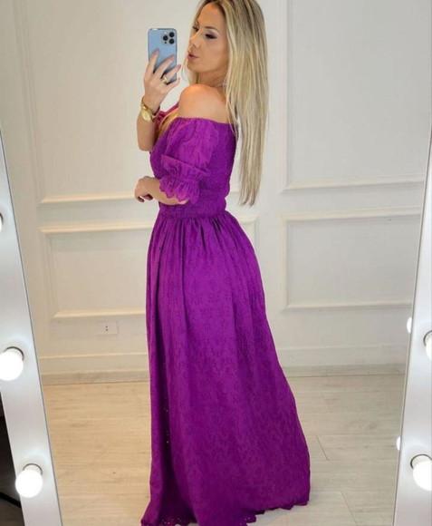 Vestido Branco Bordado em Laise Manga Princesa