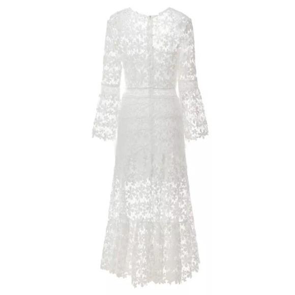 Vestido Branco Renda Guipir Civil Pre Wedding Noivado