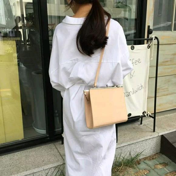 vestido chemise botões bolsos faixa fenda artesanal