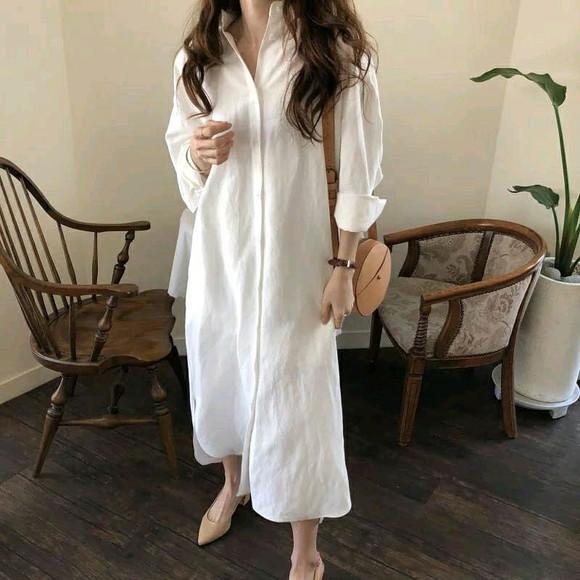 Vestido Chemise Botões Branco Plussize Promoção