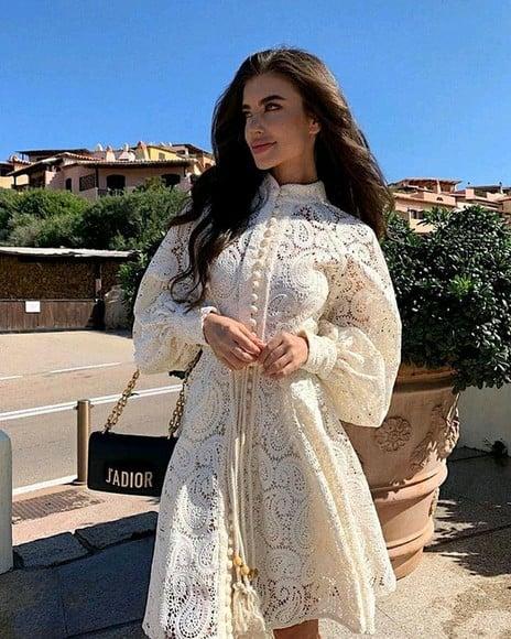 vestido de festa renda bordada det artesanais luxo