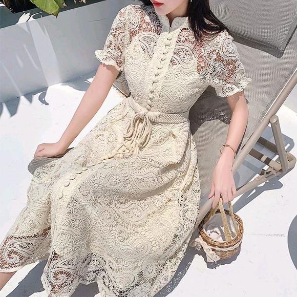 vestido de festa renda bordada det artesanais luxo