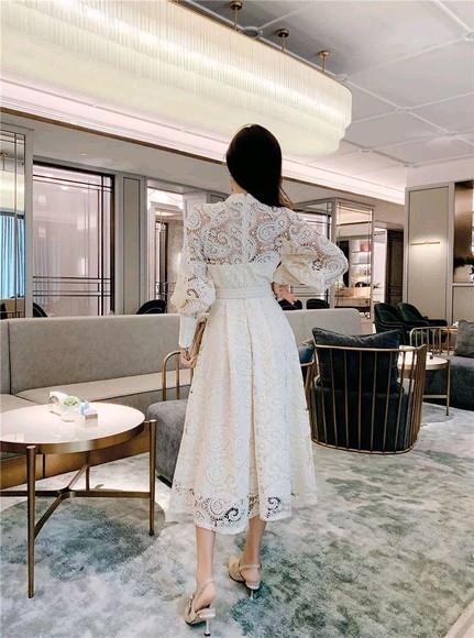 vestido de renda bordado rechilieu det artesanais luxo
