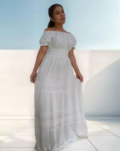 Vestido Longo Algodão Lese Renda Botões Batizado Civil Festa
