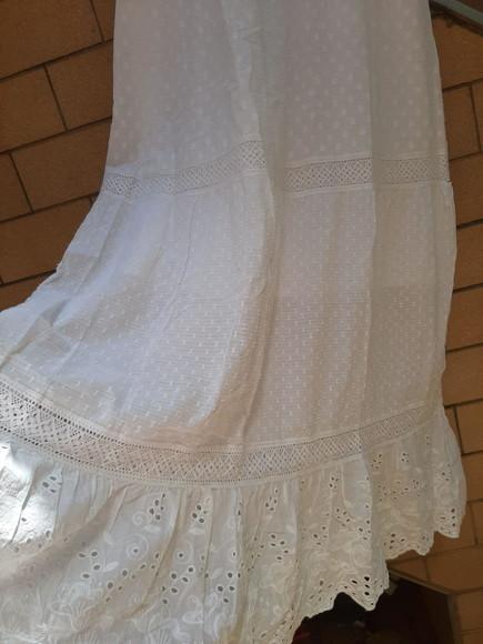 Vestido Longo Branco Laise Renda Guupir Plussize