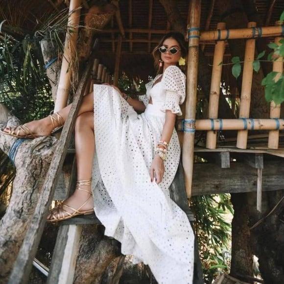 Vestido Longo Branco Lese Noivado Casamento Civil Prewedding