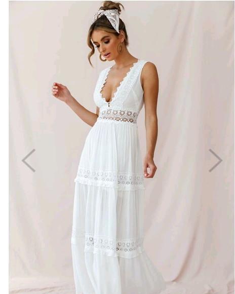 vestido longo branco pré wedding noiva
