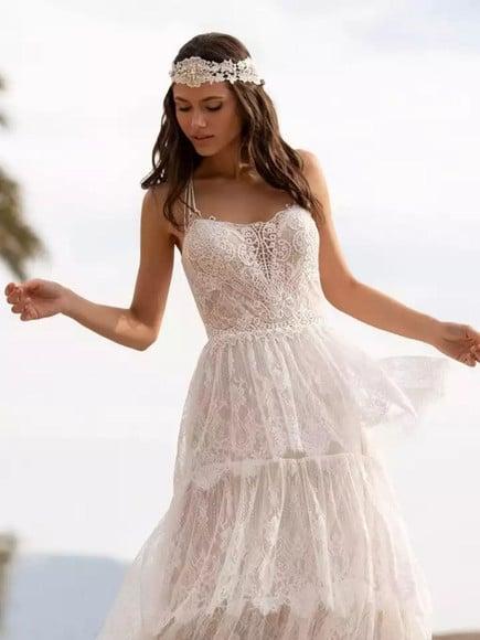 Vestido Longo Branco Renda