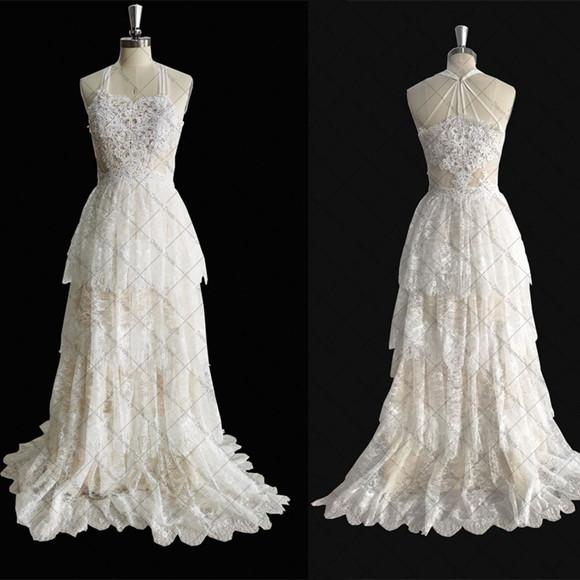 Vestido Longo Branco Renda