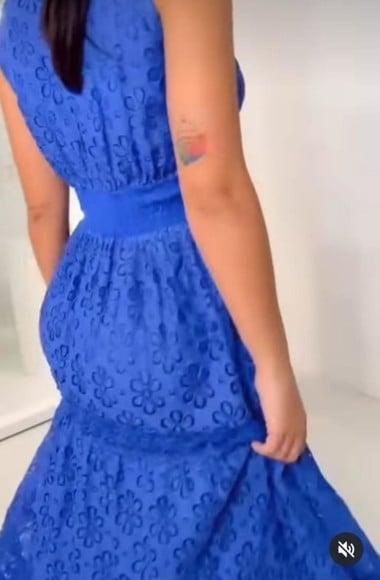 Vestido Longo em Renda Guipir Festa Réveillon