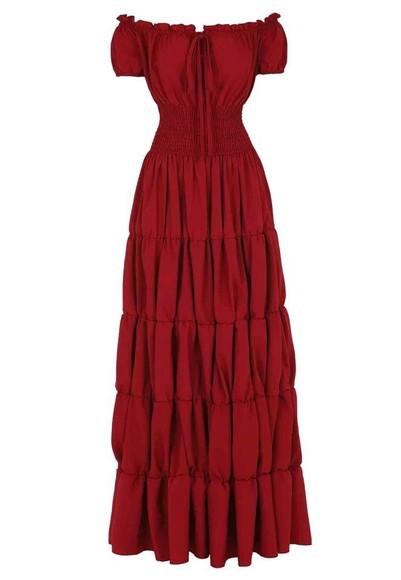 vestido longo estilo cigana rodado verde