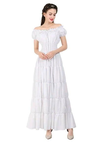 vestido longo estilo cigana rodado verde