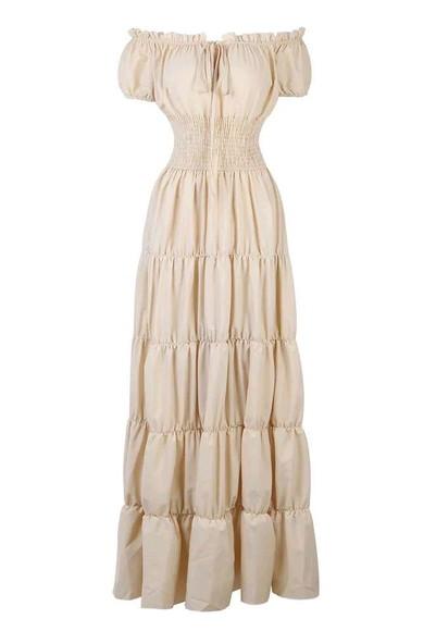 vestido longo estilo cigana rodado verde