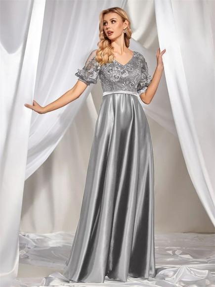 Vestido Longo Festa Madrinha Casamento Renda Cetim