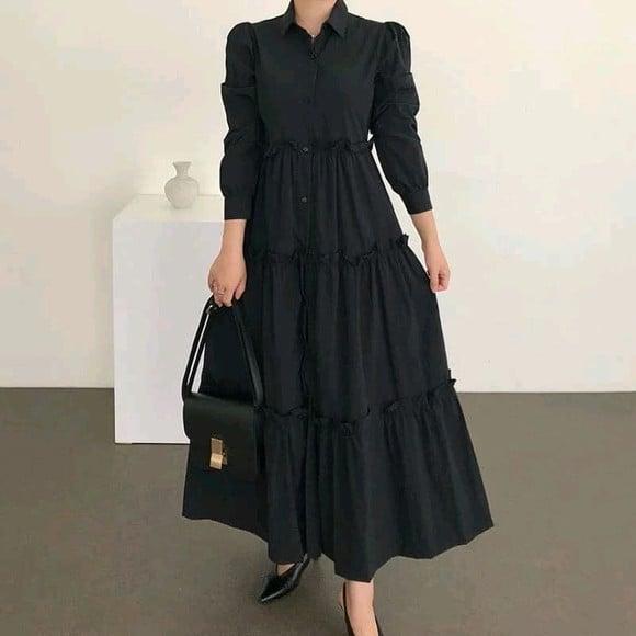 Vestido Longo Manga Longa Amplo Sob Medidas