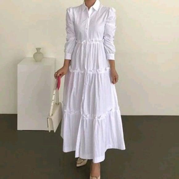 Vestido Longo Manga Longa Amplo Sob Medidas