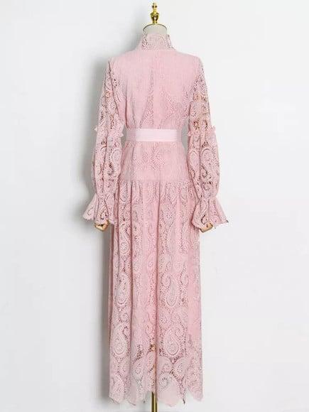 vestido longo renda bordada det artesanais festa sob medidas