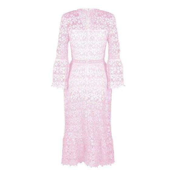 Vestido Longo Renda Guipir Madrinha Festa