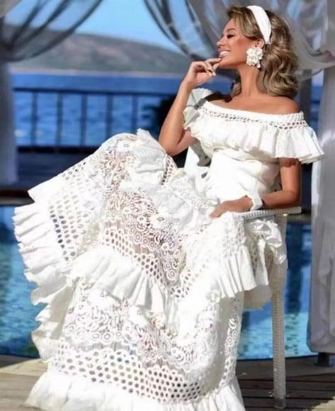 Vestido Longo Renda Noiva Casamento Civil Pre Wedding Festa